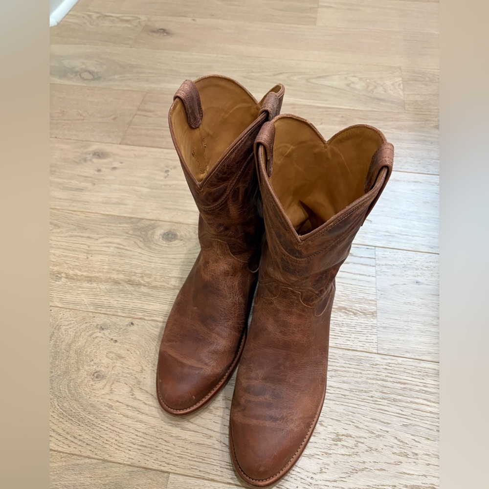 TECOVAS Brown Leather Cowboy Boots